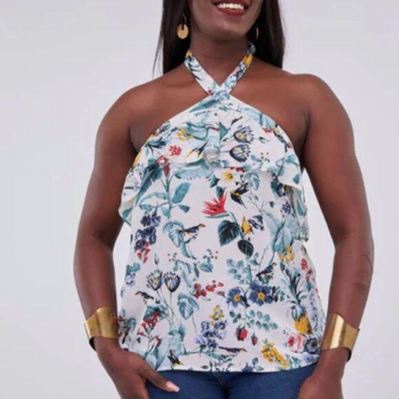 Banana republic floral halter top - Picture 1 of 8